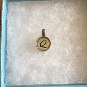 Silver Origami Owl silver Q charm